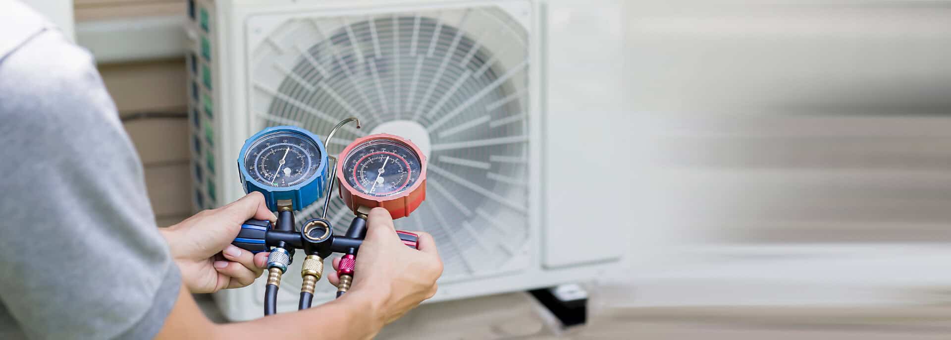 Air Conditioning HVAC Service Technician using
